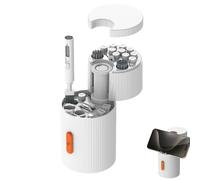 Portable Electronic Cleaning Tool - 12.5cm Compact Gadget Detailing Brush, Mechanical Keyboard Keycap Puller & Earbud Cleaner Pen | Desktop PC Office Desk Camera Lens Screen Spray Bottle Microfiber Cl