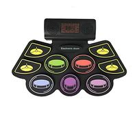 Portable Electronic Drum Kit,Electronic Drum Set with Built-in Speakers 2 Foot Pedals Drum Sticks,can Be Connected To Phone or Computer DTX Video Drum Games,Great for Kids/Beginners