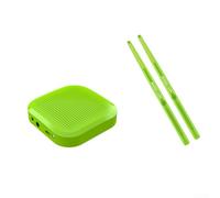 Portable Electronic Drum Set with 3D Motion Sensing - Compact Air Pocket Drum Kit for Beginners - Silent Practice Pads - USB for midi Compatible - Navy Blue 36x12x5cm(A-green)