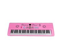 Portable Electronic Piano Keyboard 61 Keys Organ With Microphone Education Instrument For Beginner (Color : Pink)