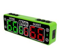 Portable Electronic Scoreboard, 10 Digits Digital Scoreboard with Touchscreen, Magnetic Back Design, Up To 99 Minutes and 59 Seconds Timing, Ideal for Table Tennis, Volleyball, Sports Events green
