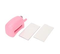 Portable Embossing Machine, Pink Plastic Zinc Alloy, DIY Scrapbooking Tool for School and Crafts - Durable Build, Easy Operation, Non Slip Base
