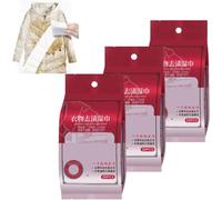 Portable Emergency Stain Removal Wet Wipes, Clothes Stain Removal Wipes, Individual Wrapped Cleaning Wipe, Emergency Stain Rescue Stain Remover, for Cleaning Clothes Shoes (3 Box)