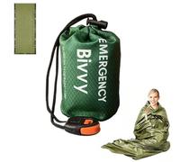 Portable Emergency Survival Sleeping Bag - Mylar Thermal Blanket | Waterproof aluminum foil, 210x90cm, 120g, with whistle, heat retention, windproof, tear-resistant, camping hiking emergency
