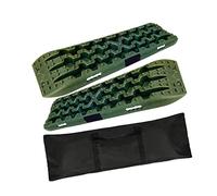 Portable Emergency Traction Tracks, Tire Traction Recovery Mats For Off Road Vehicles Pack Of 2 Multicolor(Dark Green)