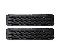 Portable Emergency Traction Tracks, Traction Recovery Boards Tire Ladder For Sand Snow Mud Pack Of 2 Multicolor(Black)