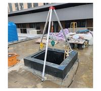 Portable Emergency Tripod & Hoist - Adjustable Height Manual Winch & Safety Fall Protection for Confined Space Rescue s Emergency Response Equipment