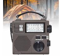 Portable Emergency Weather Radio with Flashlight, Hand-Cranked/USB/Battery Powered, Fast/Slow Tuning for Outdoor Survival and Power Outages