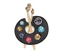 Portable Enamel Paint Pin Palette Pin Easy Attach for Clothes Bags or Hats Decorative, One Size, As described