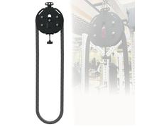 Portable Endless Rope Trainer, Nylon Cable Pulley System with Adjustable Resistance, Home Gym Equipment for Arm, Back & Grip Workout