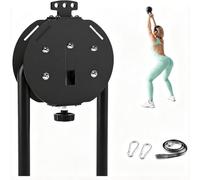 Portable Endless Rope Trainer, Pulley Cable Machine System with Adjustable Resistance, for Grip, Arms, Back, Body Coordination Exercises,Black