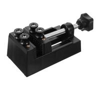 Portable Engraving Clamp Vise for Stamp Carving, Black Plastic | Adjustable for Different Stamps, Compact Footprint, Smooth round Polished Surfaces, for Hobbyists and Elderly