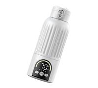 Portable Ergonomic Milk Bottle Warmer Cordless 30W Type C Rechargeable 500ML Rapid Heating Cup Anti Slip for Newborns Stainless Steel Milk Warmer