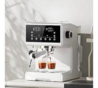 Portable Espresso Coffee Machine, Semi-Automatic Grinder with 1.6L Water Tank, 58mm Brewing, 3-Level Water Temperature Adjustment for Home Use