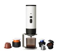 Portable Espresso Maker, Self-Heating Travel Coffee Maker with USB-C & LCD Display, Compatible with Ground Coffee & NS Capsule Electric Espresso Machine for Camping,RV,Hiking,Office, H24 × W6.5cm