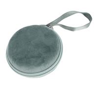 Portable Essential Oil Case for 1-2ml Bottles, Velvet Round Organizer | Home Daily Use and Travel, Aluminum Alloy Trim with Mesh Bag, Green Storage for Nail Polish Kits