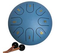 Portable Ethereal Drum, Sanskrit Drum Percussion Instrument with Music Book, Mallets, scales and finger rings for Camping, Meditation, or Yoga Lotus Steel Tongue Drum (Color : D) (A)