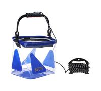 Portable EVA Camping Fishing Bucket Fish Live Bait Water Container Transparent Easy To Use Clear Traveling Hiking Boating Gardening
