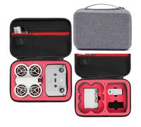 Portable EVA Carrying Case Travel Bag for DJI Neo Fly More Combo Accessories,Organizer Bag Storage Travel Bag for DJI Neo,Compatible with RC-N3 Remote Controller,Two-Battery,Charging Hub (red)