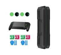 Portable EVA Storage Bag for ROG X Box Ally/ROG Xbox Ally X Game Console Travel Carrying Case Anti-Drop Protective Bag with Joystick Cap + Tempered Glass Film