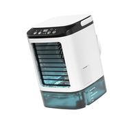 Portable Evaporative Air Conditioning with Humidifying Function 7 Color LED Light Adjustable 3 Speed Air Coolers USB Powered Cooling Fan