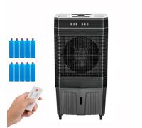 Portable Evaporative Air Cooler, 12H Remote Timer, Detachable Cooling Fan