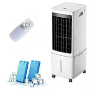 Portable Evaporative Air Cooler, 12L Removable Tank with Remote Control and Swivel Wheels for Bedroom, Living Room, Office, Garage and Camping (26.5 * 62 * 23cm)