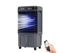 Portable Evaporative Air Cooler, 20/30/40L Swamp Cooler with 3 Speeds, 120° Oscillation, 12H Timer & Remote Control for Home & Office