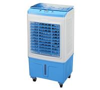 Portable Evaporative Air Cooler - 30L Water Tank, 120° Oscillation, 3-Side Water Curtain, Ideal for Warehouse, Factory & Restaurant - Efficient Air Cooling Fan (Gray)