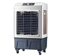 Portable Evaporative Air Cooler, 35L Large Water Tank, 3 Speeds with 2 Ice Boxes, 4 Wheels, Powerful Motor for Outdoor Cooling