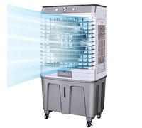 Portable Evaporative Air Cooler 60L Water Tank 120° Oscillation 3-Speed Low Noise Swamp Cooler with Universal Wheels for Home Office & Indoor Use (50x35x106cm)