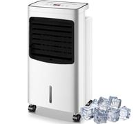 Portable Evaporative Cooler, 12000 Btu Portable Air Conditioner with Remote Control, 7.5 Hours Timer and 8L Fully Pumped Water Tank, Wide Angle Swing and Three Wind Speeds
