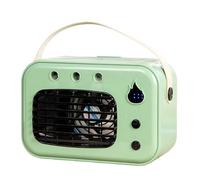 Portable Evaporative Cooler Air Cooler, 3 Speed Adjustable Fan with Moistures Cooling, Desktop Cooling Device with Large Water Container and Adjustable Fog Release for Warm Season Desk Air Coolers