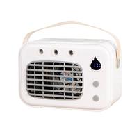 Portable Evaporative Cooler Air Cooler, 3 Speed Adjustable Fan with Moistures Cooling, Desktop Cooling Device with Large Water Container and Adjustable Fog Release for Warm Season Desk Air Coolers