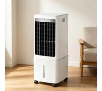 Portable Evaporative Tower Air Cooler Fan with 12L Water Tank, Quiet Operation, 3 Speeds, Remote Control, 7.5H Timer & 2 Ice Packs for Home, Office & Bedroom