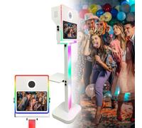 Portable Event Photobooth Machine,Selfie Photobooth Machine, DSLR Camera Video Booth for Events, Includes Flight Case for Easy Storage & Transport,with 15.6" Touch Screen & Ring Light