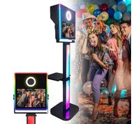 Portable Event Photobooth Machine,Selfie Photobooth Machine, DSLR Camera Video Booth for Events, Includes Flight Case for Easy Storage & Transport,with 15.6" Touch Screen & Ring Light