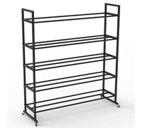 Portable Exercise Equipment Storage Rack on Wheels - Largefor Yoga Mats Gym Balls & Foam Rollers - Perfect for Home Gym & Garage nization