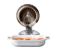 Portable Exhaust Fan - Compact Desktop Range Hood with Filter, Low Noise Exhaust Fan, Height Adjustable Angle, 2 Speed Air Cleaner For, Co