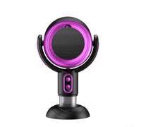 Portable Exhaust Fan for Indoor Cooking, Detachable Range Hood with 3000mAh Battery for Hot Pot and BBQ, USB Rechargeable Air Purifier(black-purple)