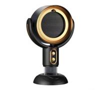 Portable Exhaust Fan for Indoor Cooking, Detachable Range Hood with 3000mAh Battery for Hot Pot and BBQ, USB Rechargeable Air Purifier(Black-gold)