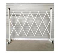 Portable Expanble Barrier Traffic Safety Fence with 2 Whee FRP Easy Maintenance & Road Control White 120 x 248 cm Ideal for Events & Construction