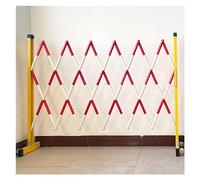 Portable Expanble Security Barricade19.7x3.9ft Folding Traffic Control Fence Outdoor Retractable Gate for Driveway Safety Red & White Ideal for Event Management and Crowd Control