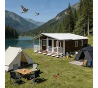 Portable Expandable Container House, Folding Modular Cabin, Steel Frame Prefab Unit For Outdoor Workspace, Storage Solutions, Farm & Construction Use