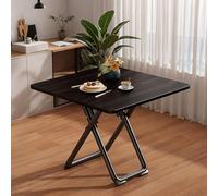 Portable Expandable Dining Table Modern Farmhouse Style Space-Saving Round/Square Options 60cm Black Leisure Table for Indoor/Outdoor Use Versatile and Stylish