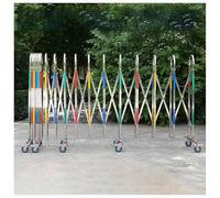 Portable Expandable Metal Barricade - Retractable Security Barrier with Wheels for Traffic Control - Perfect for Schools, Garages, Roads - 1.1x10m (3.6x32.8ft) Safety Solution