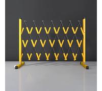 Portable Expandable Metal Traffic Barrier - Flexible Design with Wheels for Easy Retracting - Durable, Weatherproof Door Security for Driveways & Safe Areas