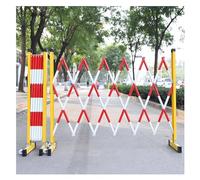 Portable Expandable Metal Traffic Ber - Folding Safe Fence for Construct & Driveway Access Control - Temporary Red & White Pedestrian Ber 1.2x6m Easy Setup & le