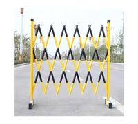 Portable Expandable Safe Ber with Wheels, Foldable Driveway Gate 119.4 x 200.7 cm, Industrial Pedestrian Protect Fence (Black) - Flexible Outdoor Safe Solut