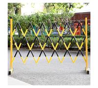 Portable Expandable Safety Barricade Fence - Folding Barrier Gate for Traffic Control & Road Construction - Durable, Lightweight, Easy to Set Up, Ideal for Crowd Manageme（Black+yellow-3.9FTx6.6FT）